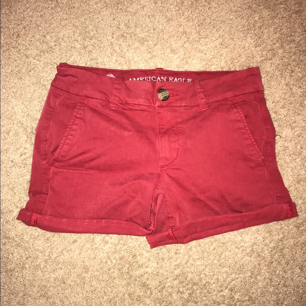 American Eagle Red Shorts